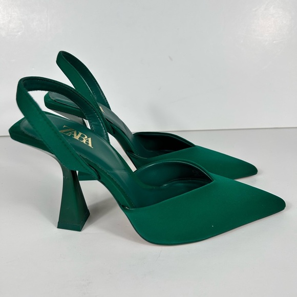 Zara Green Heeled Shoes - Picture 5 of 9